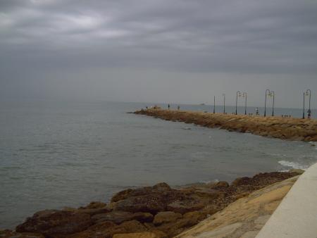 De vacaciones y pescando.